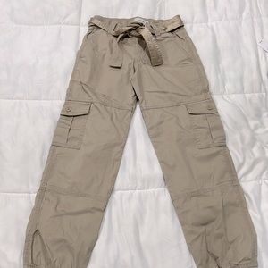 Abercrombie kids belted cargo pants. Tan color. Size 9/10